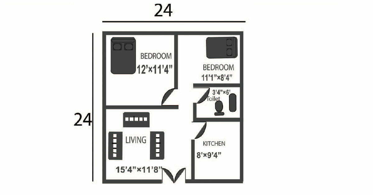 2D Ground Floor Plan Design