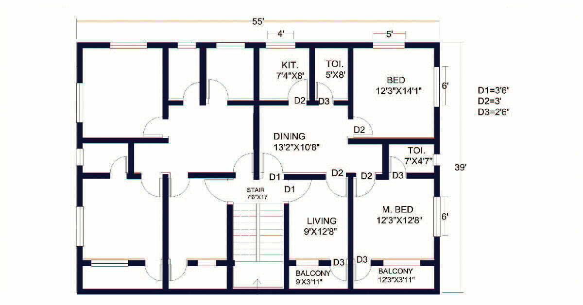 Two Bed Room Special House Design