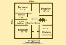Three BedRoom Ground Floor Plan Design
